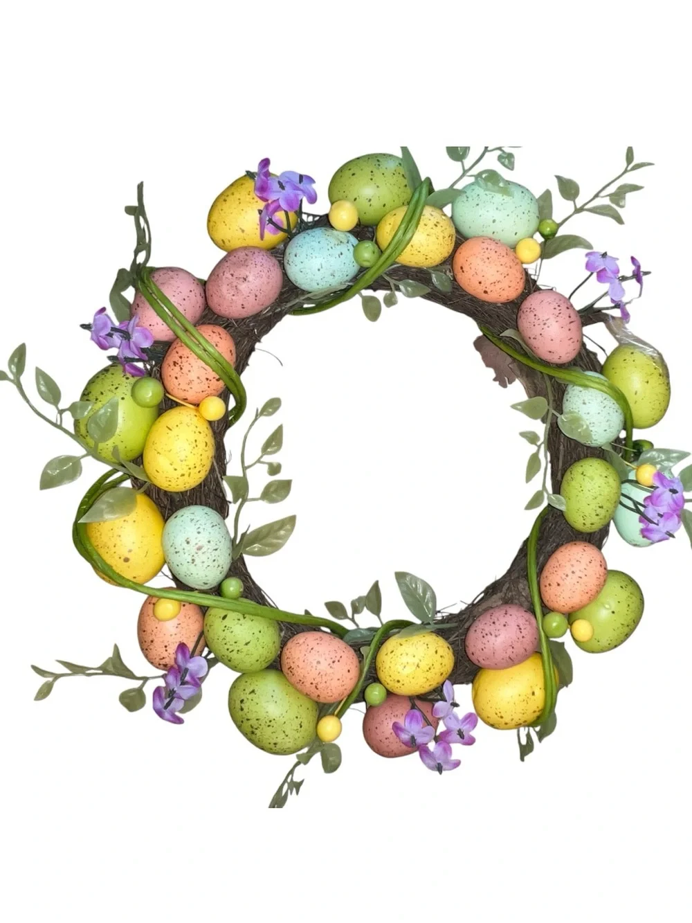 Pastel Speckled Egg Spring Wreath - Home Holiday